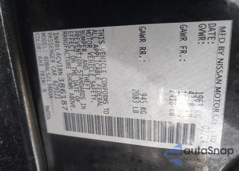 2024 Nissan Altima Sr Fwd z USA, uszkodzony, nr VIN 1N4BL4CV1RN386187